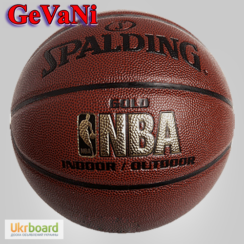 Фото 2. Мяч баскетбольный Spalding NBA золото