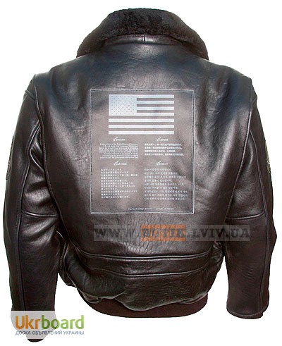 Фото 2. Шкіряна куртка Top Gun Offical Signature Series Jacket (чорна)