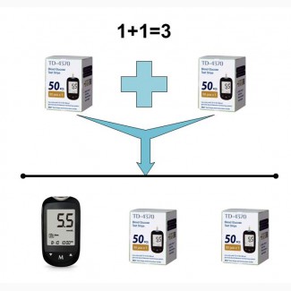 Акционный набор: Глюкометр TD 4183-1 шт, Тест-полоски TD 4370-2упаковки по 50 шт