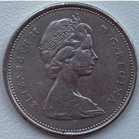 Канада 25 центов 1966 год СЕРЕБРО!!!!!!! к143