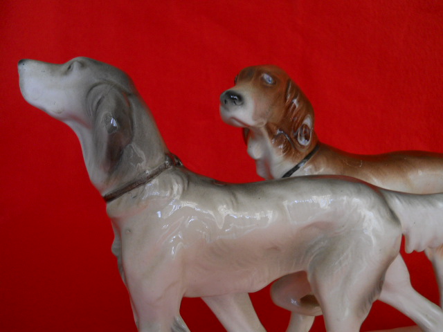 Фото 8. Винтажная фарфоровая статуэтка Охотничьи собаки