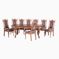 Резной деревянный стол Барокко со стульями Сонет для гостиной