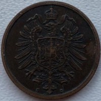 Германия 2 пфеннигa 1876 C год д1 СОСТОЯНИЕ