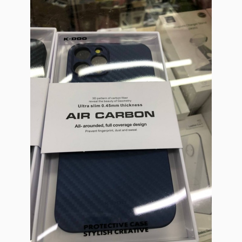Фото 18. Чехол iPhone K-DOO Kevlar case на 14 Pro K-DOO Air Carbon Full Camera Карбоновий чохол K