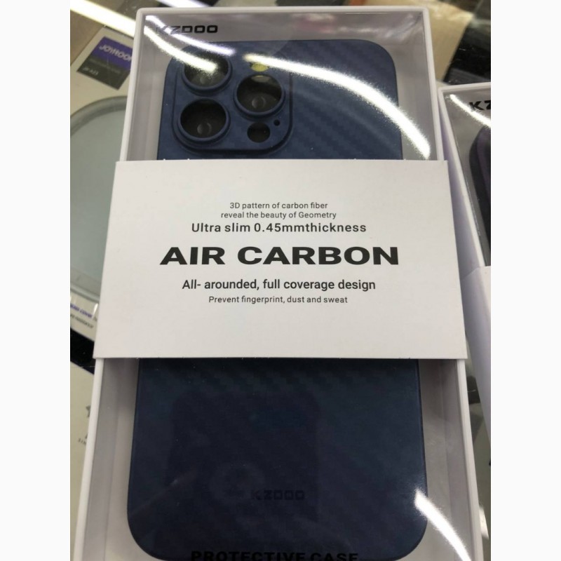 Фото 4. Чехол iPhone K-DOO Kevlar case на 14 Pro K-DOO Air Carbon Full Camera Карбоновий чохол K