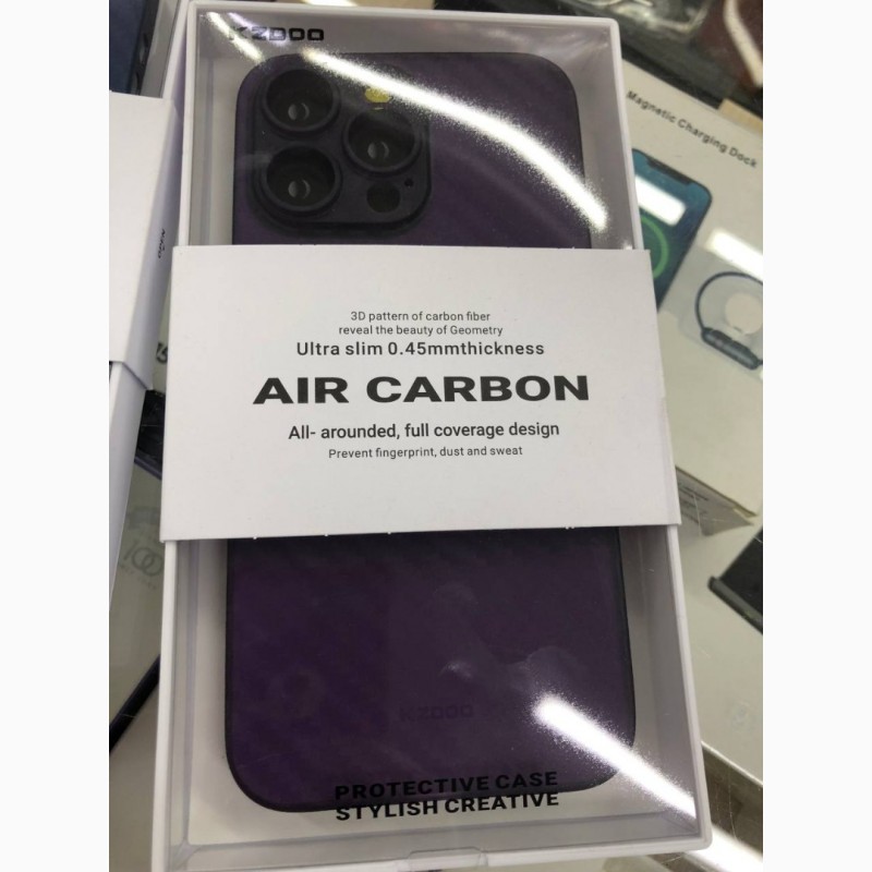 Фото 5. Чехол iPhone K-DOO Kevlar case на 14 Pro K-DOO Air Carbon Full Camera Карбоновий чохол K