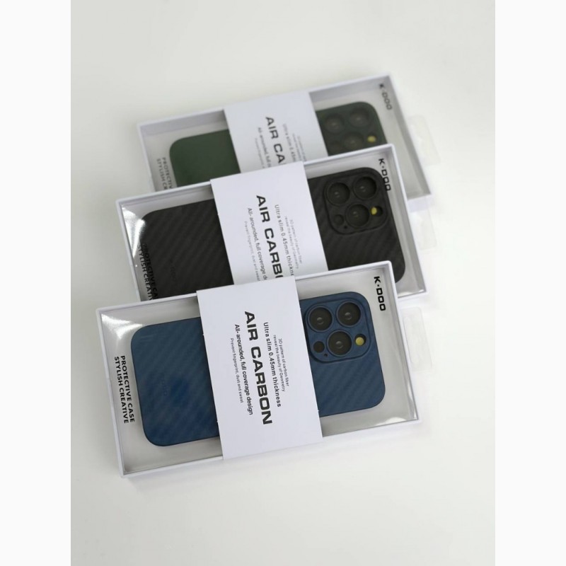 Фото 6. Чехол iPhone K-DOO Kevlar case на 14 Pro K-DOO Air Carbon Full Camera Карбоновий чохол K