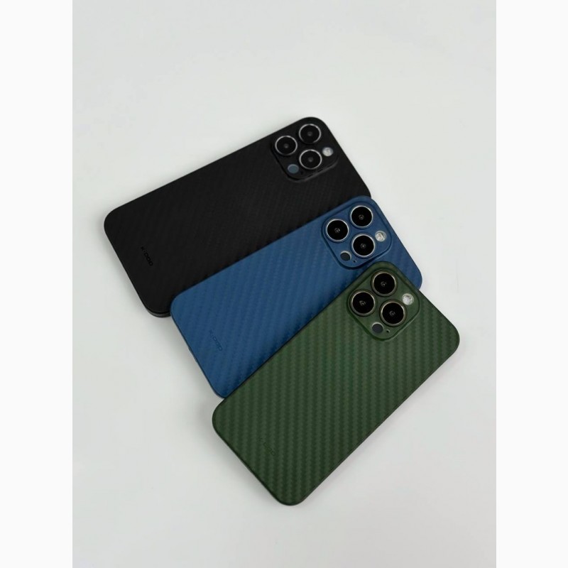 Фото 7. Чехол iPhone K-DOO Kevlar case на 14 Pro K-DOO Air Carbon Full Camera Карбоновий чохол K