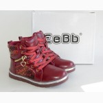 Демисезонные ботинки для девочек EEBB арт.519 красный с 27-32р