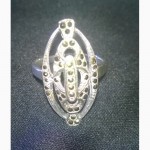 Кольцо с капельным серебром