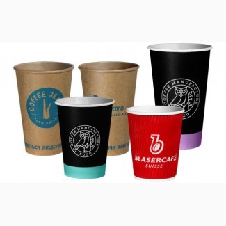 Бумажные стаканы с Вашим Логотипом (брендирование бумажных стаканов)