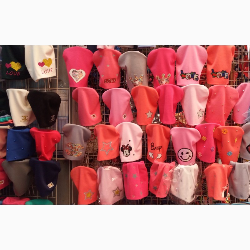 Фото 3. Трикотажные шапочки для девочек 50-54 см опт и розница