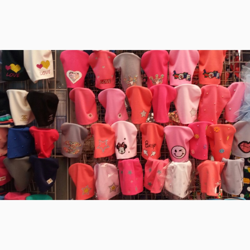 Фото 4. Трикотажные шапочки для девочек 50-54 см опт и розница