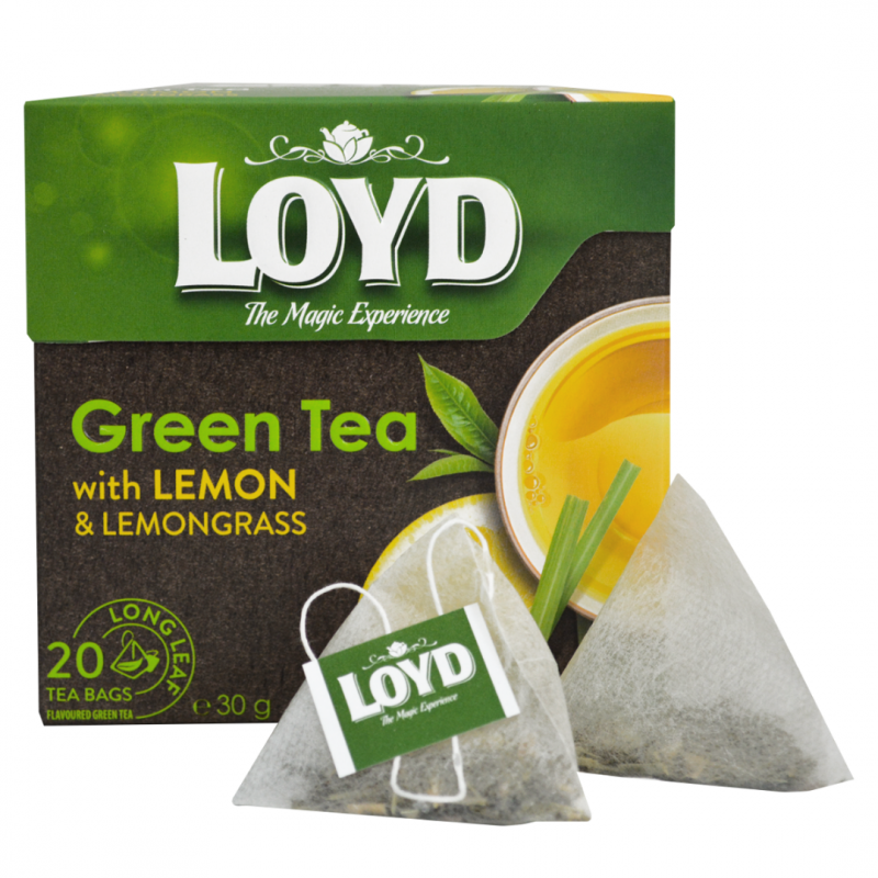 Фото 2. Чай зеленый Loyd Лимон и Лемонграсс в пирамидках 20 шт х 1.5 г