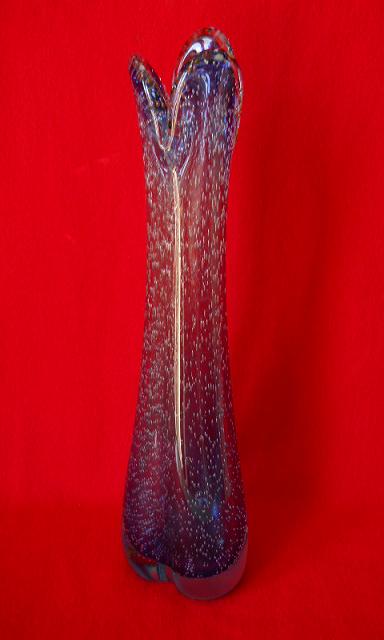Фото 2. Винтажная ваза из голубого Муранского стекла