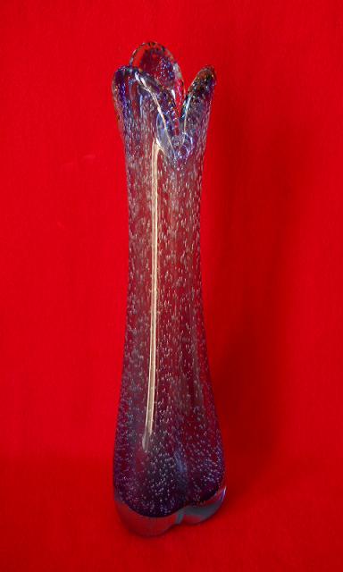 Фото 3. Винтажная ваза из голубого Муранского стекла