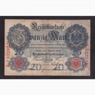 20 марок 1908г. A 7332952. Германия