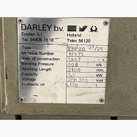 Листогибочный пресс гидравлический DARLEY - EHP 80 / 31 6892 = Mach4metal