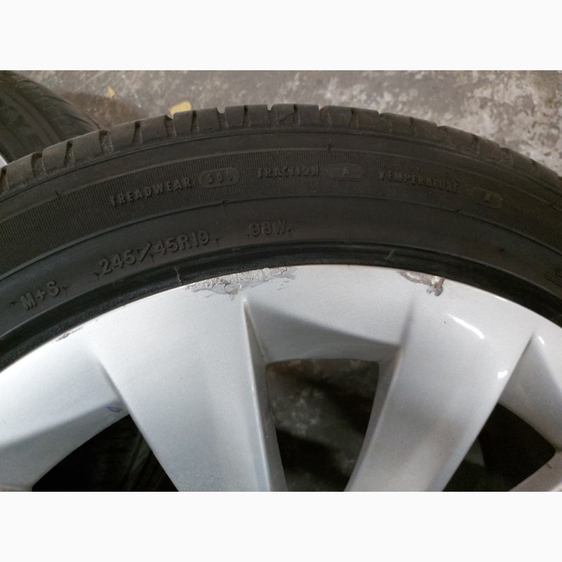 Фото 7. Диск колесный 19X8.0 ET40 - SILVER SLIPSTREAM с повреждением Tesla model S