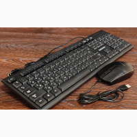 Клавіатура дротова + мишка Borofone BG6 практичний та якісний офісний комплект з дротових
