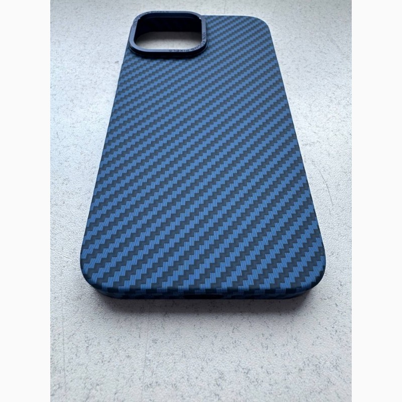Фото 13. Карбоновый синий чехол Carbon Case with MagSafe на iPhone 13 pro mаx з магсейф Карбоновый