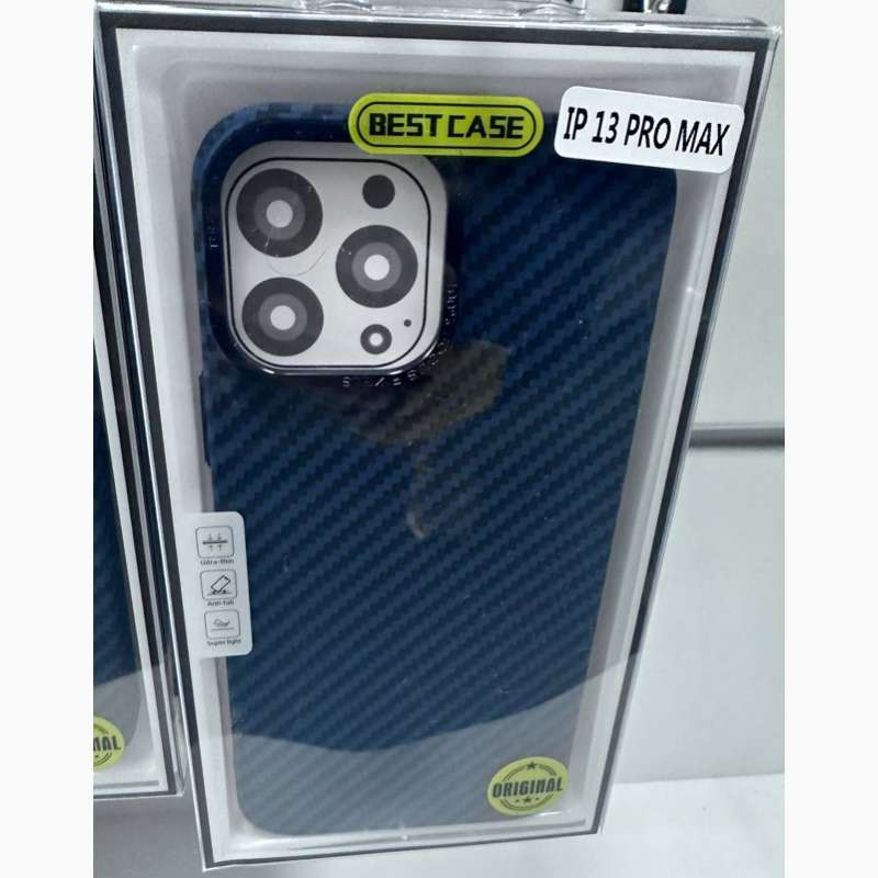 Фото 14. Карбоновый синий чехол Carbon Case with MagSafe на iPhone 13 pro mаx з магсейф Карбоновый