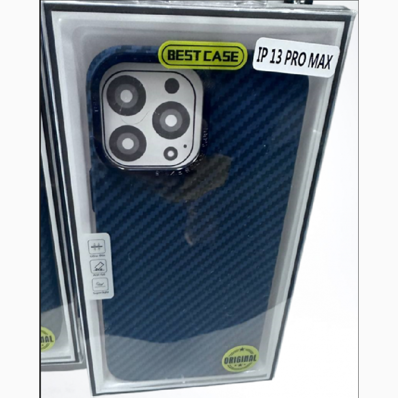 Фото 6. Карбоновый синий чехол Carbon Case with MagSafe на iPhone 13 pro mаx з магсейф Карбоновый