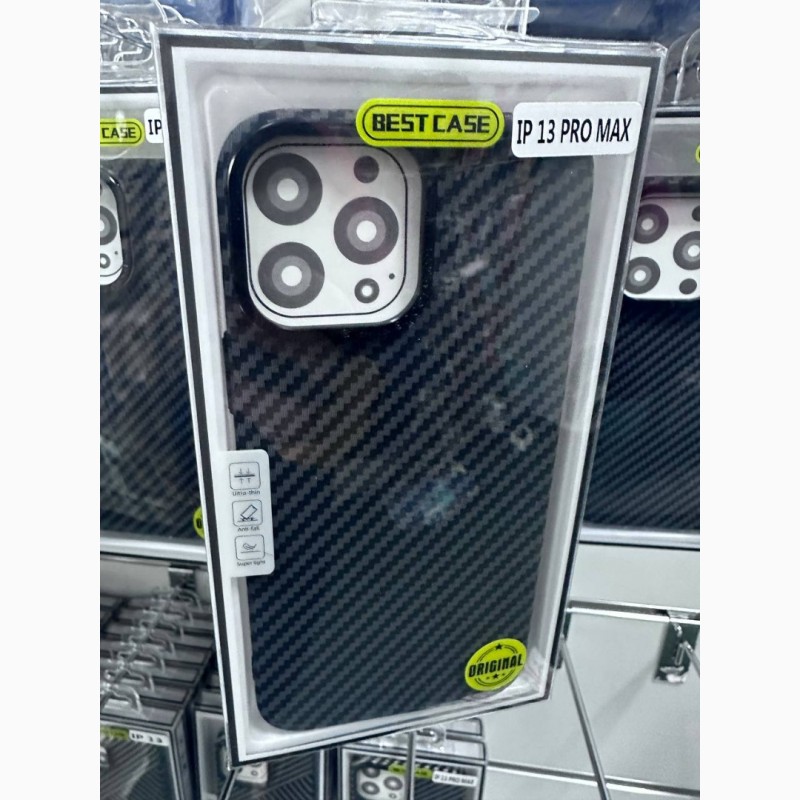 Фото 7. Карбоновый синий чехол Carbon Case with MagSafe на iPhone 13 pro mаx з магсейф Карбоновый