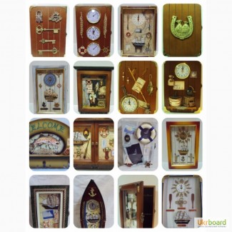 Сувенирные декоративные деревянные ключницы