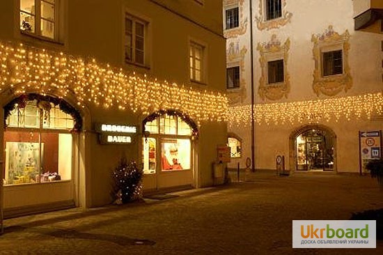 Фото 2. Световое оформление фасадов, новогоднее уличное оформление, монтаж светодиодных гирлянд