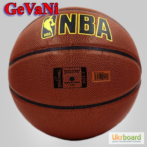 Фото 2. Мяч баскетбольный Spalding NBA чёрное золото