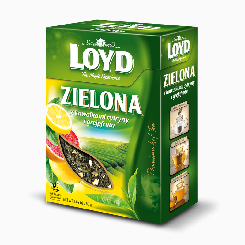 Чай зеленый Loyd Zielona с Лимоном и Грейпфрутом листовой
