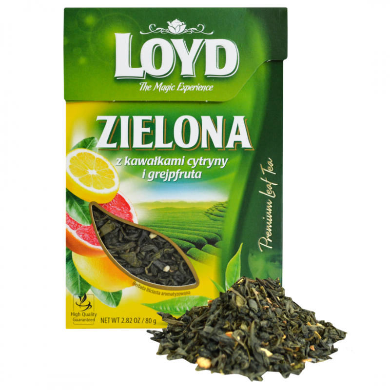 Фото 4. Чай зеленый Loyd Zielona с Лимоном и Грейпфрутом листовой