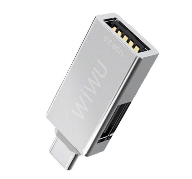 Фото 4. OTG перехідник WIWU T02 2xUSB to Type-C HUB переходник с 2-мя портами USB-A - 3.0 и 2.0