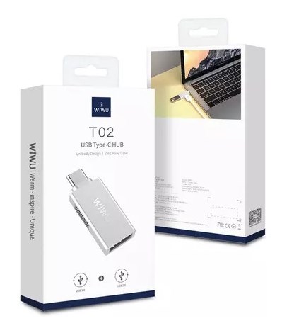 Фото 8. OTG перехідник WIWU T02 2xUSB to Type-C HUB переходник с 2-мя портами USB-A - 3.0 и 2.0
