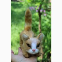 Котик валяна іграшка інтерєрна кошка хендмєйд игрушка валяная сувенір подарунок кот