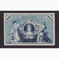 100 марок 1908г. 4685780 M. Зеленая печать. Германия