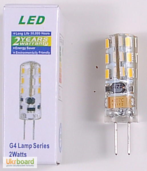 Светодиодная лампа G4 2W 12V в точечный светильник