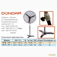 Напольные и настенные вентиляторы Dundar серии SV
