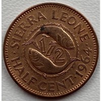 Сьерра-Леоне 1/2 цента 1964 год а8