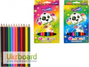 Фото 3. Набор цветных карандашей 6, 12 цветов в картонной коробке