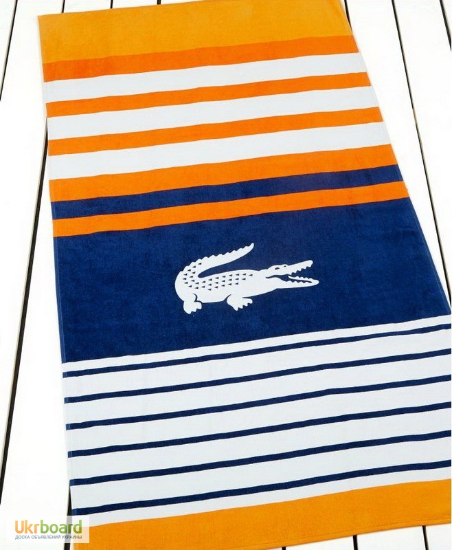 Фото 3. Шикарные пляжные полотенца Lacoste из США