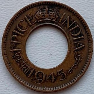 Британська Індія 1 пайс 1945 рік 406