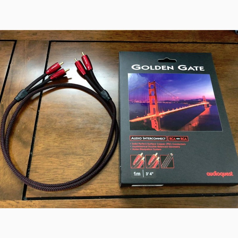 Фото 2. Межкомпонентный аудиокабель AudioQuest Golden Gate 2RCA-2RCA, 1 метр