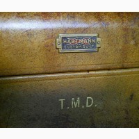 Старинный кожаный саквояж фирмы HARTMANN T.M.D