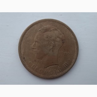 Конго Бельгийское 5 франков 1936 год с178