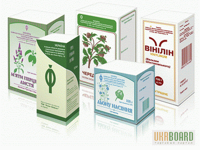 Фото 3. Картонная упаковка в Киеве для лекарств и бидобавок