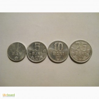 Монеты Молдовы (4 штуки)