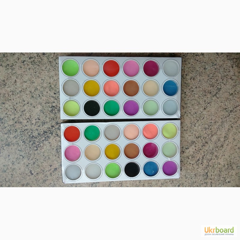 Фото 2. Акриловая цветная пудра комплект - 18 цветов для дизайна ногтей