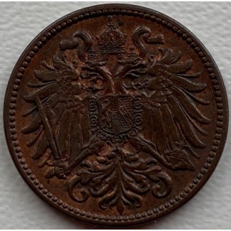Австро-Венгрия 2 геллера 1911 год ф127